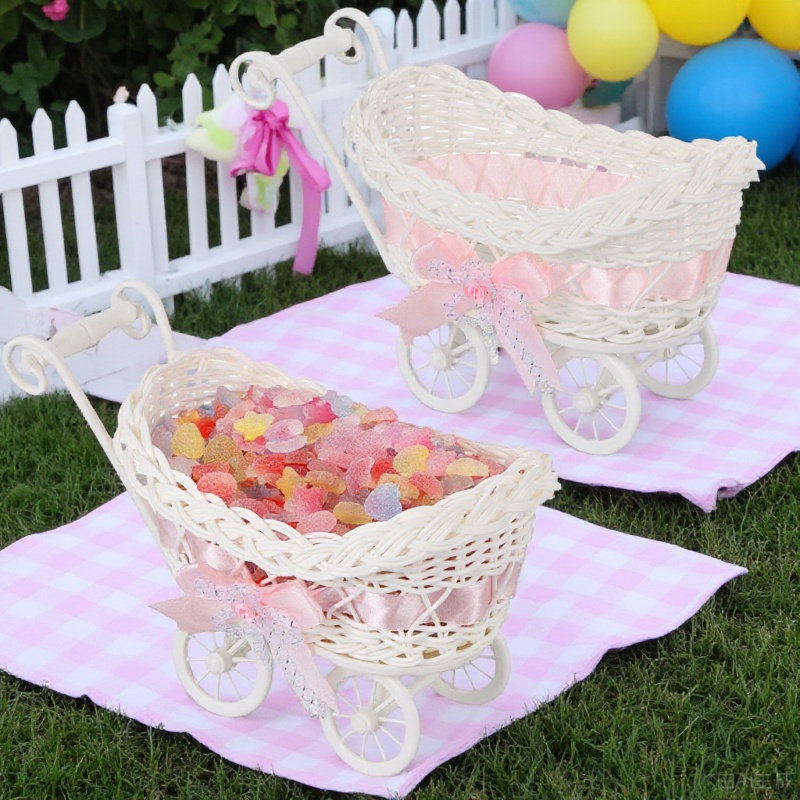 Dried Fruit - 2Pcs Cute Shopping Cart Style Woven
