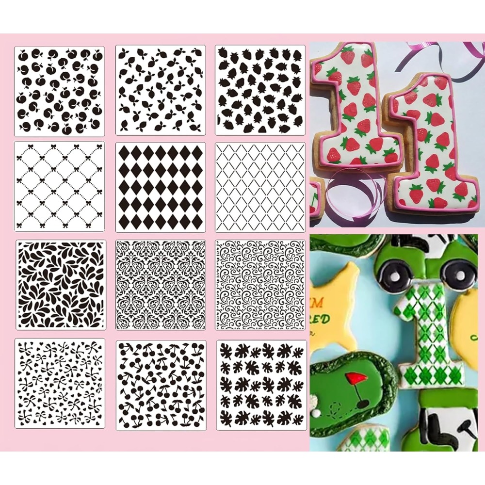 12-Pack Cookie Stencils Set Fl - đánh giá và giá Cookies Pack