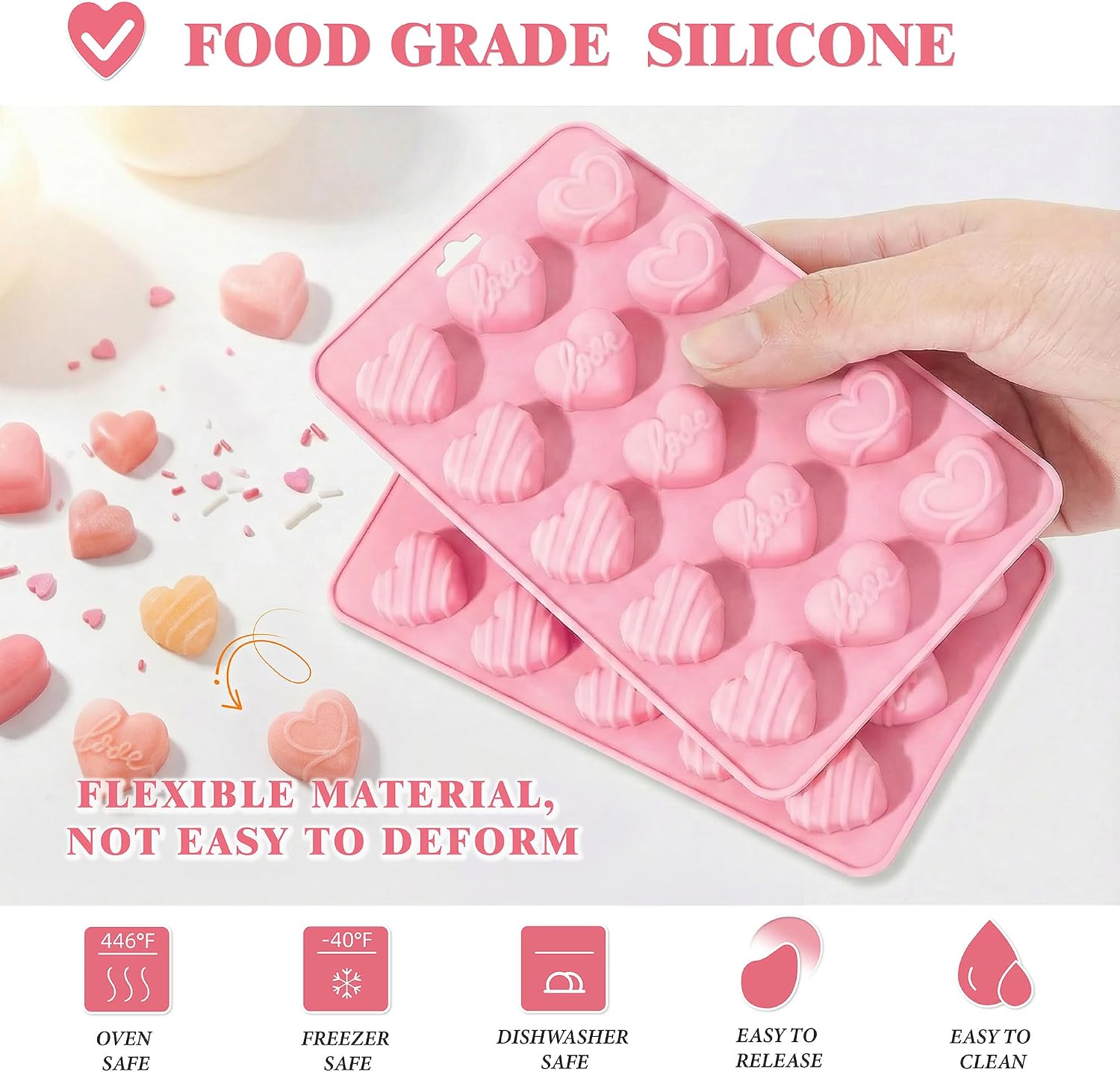 Heart Silicone Molds,Heart Cho - đánh giá và giá Gummy Candy
