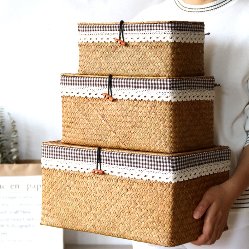 Seaweed Woven Box Grass Basket - đánh giá và giá Seaweed Snack