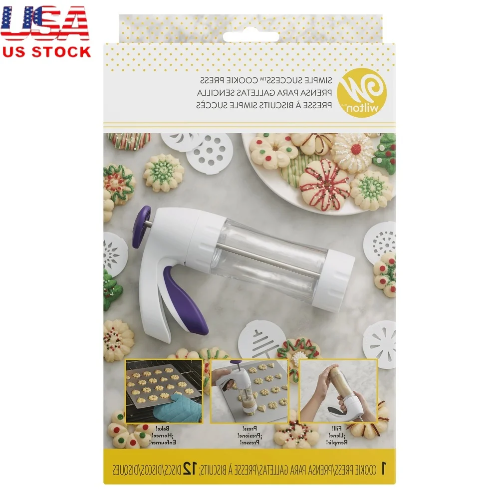 Ergonomic Cookie Press 13-Piec - đánh giá và giá Cookies Pack