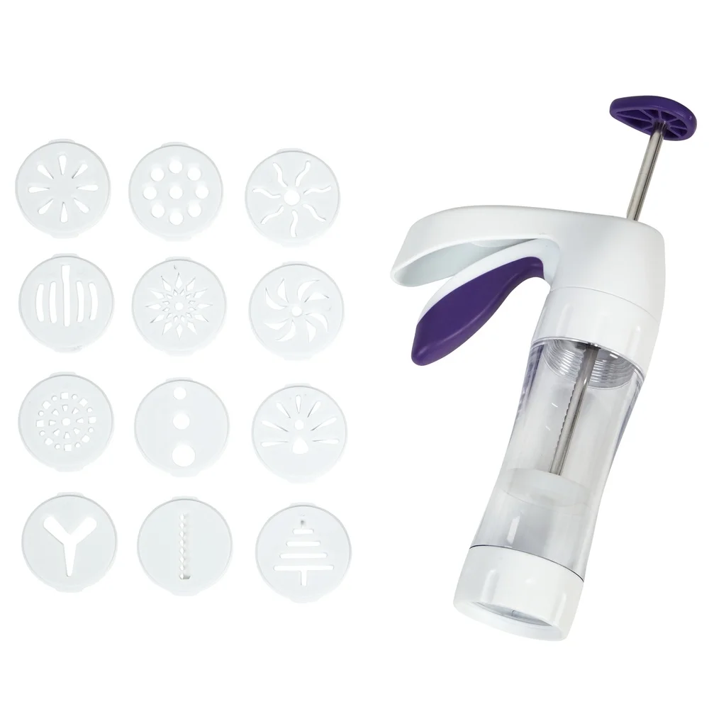 Ergonomic Cookie Press 13-Piec - đánh giá và giá Cookies Pack