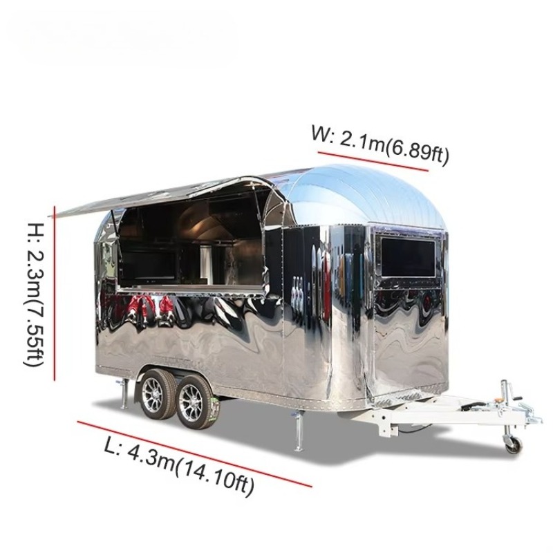 Food Truck Trailer Mobile Ice  - đánh giá và giá Popcorn