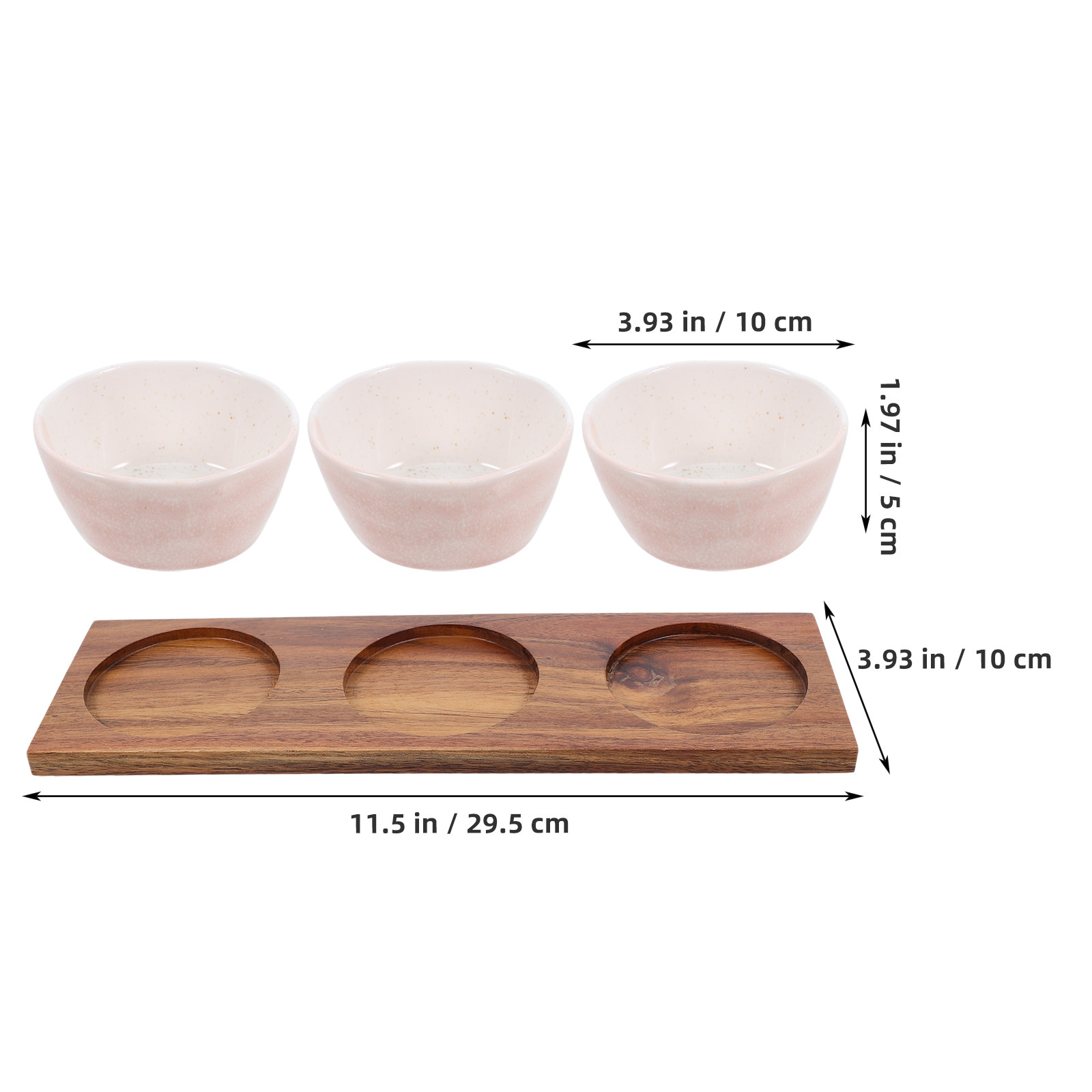 1Set Ceramic Snack Bowls Wood  - đánh giá và giá Dried Fruit
