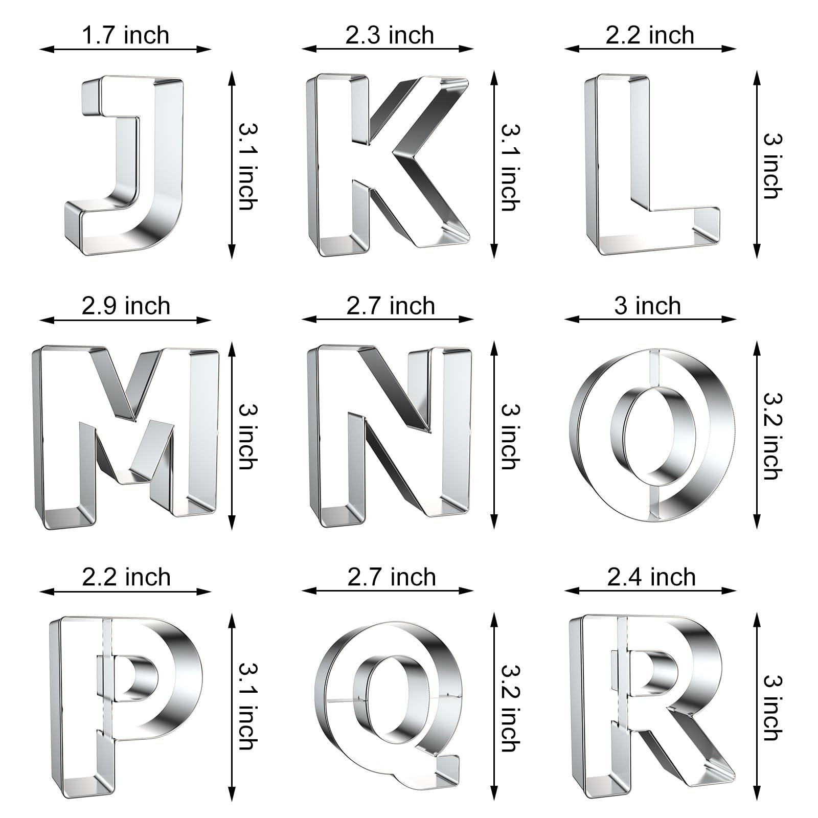 Letter Cookie Cutters Shapes - - đánh giá và giá Cookies Pack